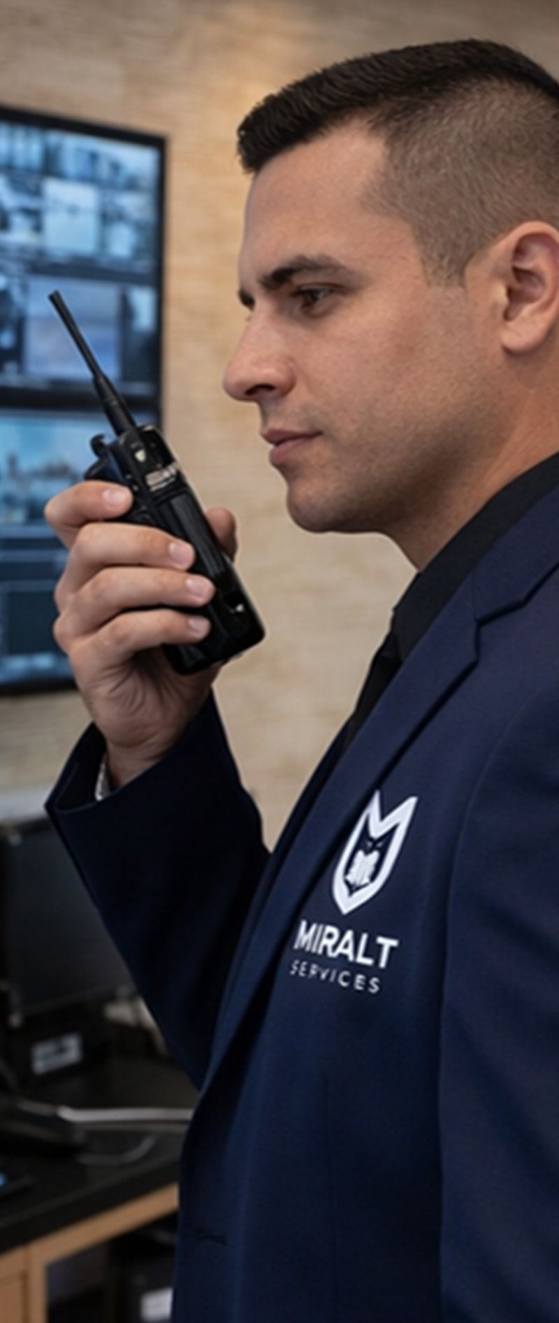 Profissional da Miralt Serviços em controle de acesso e monitoramento